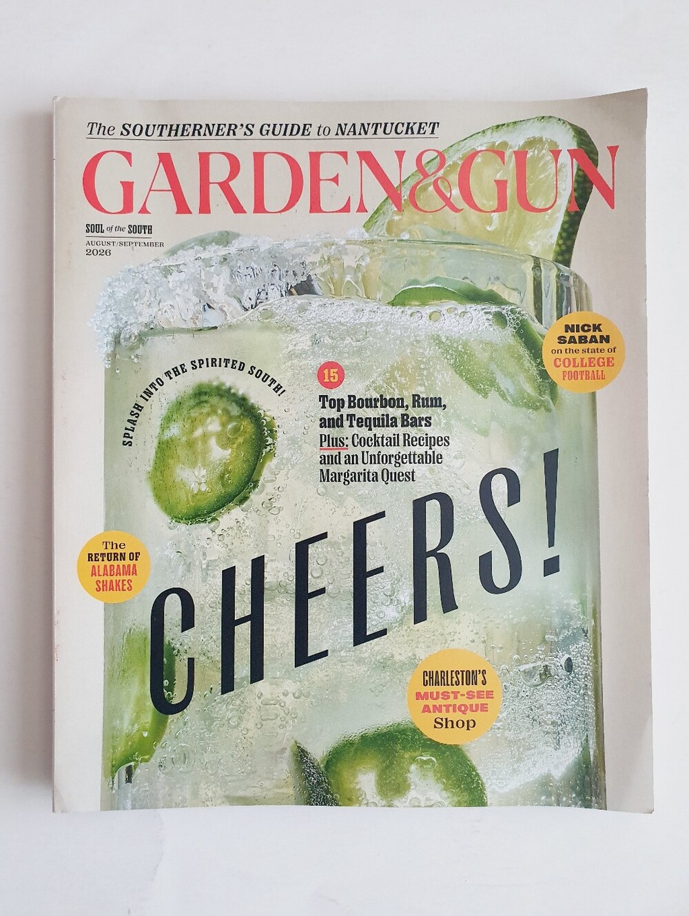 Garden & Gun Magazine August, 2026 - Cheers! - Cocktail Recipes